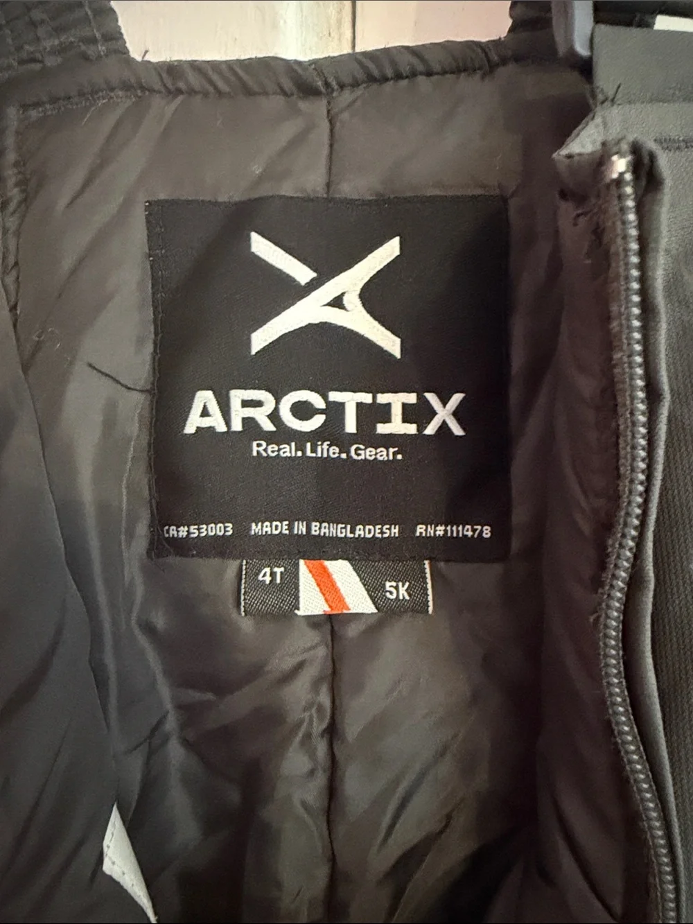 ARCTIX Kids 4T Charcoal Gray Insulated Snow Bibs C#2